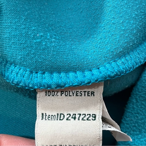 LL Bean Fleece Jacket Womens Size Small Teal Full Zip Outdoor Lightweight - Picture 5 of 9
